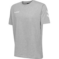 hummel Herren Hmlgo Cotton S/S T-shirts, Grey Melange, M EU