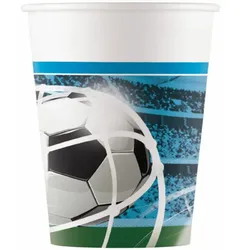 Party Pappbecher 200 ml 8 Stück Soccer Fans Fussball