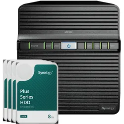Synology DS423 32TB Plus HDD NAS-Bundle NAS inkl. 4x 8TB Plus HDD 3.5 Zoll SATA Festplatte