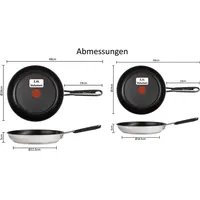 Tefal Jamie Oliver Pfannen-Set 4-tlg. 24 cm + 28 cm