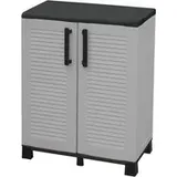 ArtPlast Kunststoffschrank Family niedrig grau Kunststoff B/H/T: ca. 68x85x37,5 cm - grau