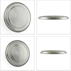 Relaxdays Herdabdeckplatten Edelstahl 4er Set, Herdplatten Abdeckung bis 20 cm Durchmesser Elektroherd Abdeckung, silber