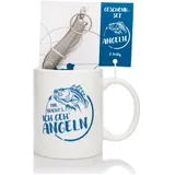 Weltbild Tasse Geschenkset Angeln 0,3 l Weiß
