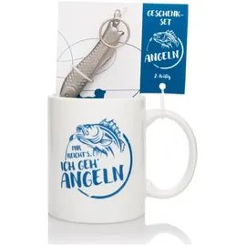 Weltbild Tasse Geschenkset Angeln 0,3 l Weiß