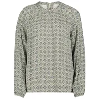 Cartoon Damen Casual-Bluse mit Rippbündchen Cream/Green,40 - 40