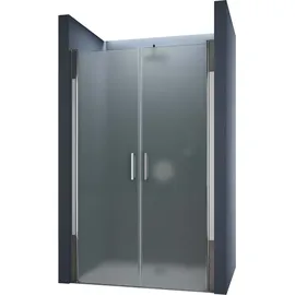 SoGood doporro Duschtür Nischentür dusche Duschabtrennung Duschkabine 80cm Nischendrehtür 195cm ESG-Sicherheitsglas satiniert Drehtür mit Hebe- und Senkmechanismus Teramo24vs