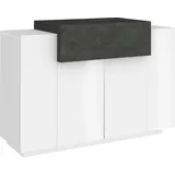 Inosign Schuhschrank INOSIGN "Coro" Schränke Gr. B/H/T: 120 cm x 86 cm x 45 cm, 2 St., schwarz-weiß (weiß, schiefer) Schuhschränke