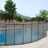 DREAMADE Poolzaun, Gartenzaun Schutzzaun Poolschutzaun Faltbar, Teichzaun 360 x 125 cm, Pool Zaun, Zubehör für Pool, Schwarz