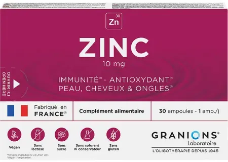 Granions Zink 10mg 30 Ampullen