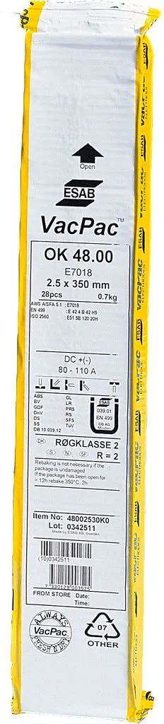 ESAB Stabelektrode OK 48.00 -  13,8 / 3,2 / 450