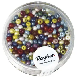 Rayher 1406849 Rocailles, 2,6 mm ø, perlmutt, gemischt, nich