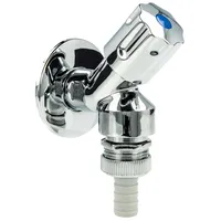 tecuro - Design Geräteventil 1/2 Zoll Für Wasch,- Spülmaschine, Mit Rohrbelüfter, Messing Hochglanzverchromt