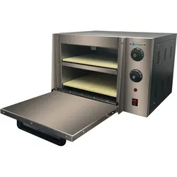 WORLDMAI kleiner wirtschaftlicher Edelstahl-Ofen für 2 Pizzen x 33cm. Pizzaofen für Bars, Restaurants und Catering.
