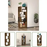The Living Store - Bücherregal/raumteiler Honigbraun 51x25x132cm Massivholz Kiefer - Holzregal - Buche - Bücherregal - Sideboard - Aufbewahrung