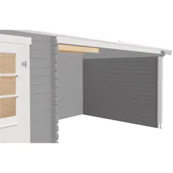 Carport-Seitenwand LASITA MAJA, grau (lichtgrau), B:282,2cm H:182,4cm, Holz, Gartenhaus-Seitenwände, für Haus Tampa, St. Louis, Novia Plus, Jelle Plus