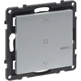 Legrand LEGRAND, SEANO with Netatmo Wandsender Rollladen, Ansteuerung von vernetzten Rollladenschaltern, Extraflache Installation, 3 V-Knopfzellen enthalten (8 Jahre Lebensdauer), Farbe: Aluminium,