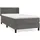 vidaXL Boxspringbett 90 x 200 cm Dunkelgrau