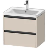 Duravit Waschtischunterschrank Ketho.2 63,4x45,5cm, Tau matt, 2 Schub., wandhängend