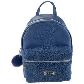 Lilo & Stitch Rucksack Plush Front, Disney Offiziell Lizenziert Mini Backpack blau