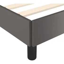 vidaXL Bettgestell Grau 120x200 cm Kunstleder