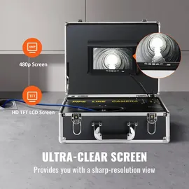 Vevor Kanalkamera 40 m 17,8 cm mit DVR-Funktion und 512-Hz-Ortung