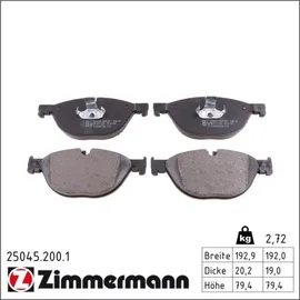ZIMMERMANN Bremsbelagsatz, Scheibenbremse 25045.200.1