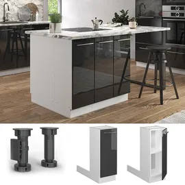 Vicco Kochinsel Fame-Line 30 x 30 x 82 cm Schwarz
