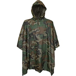 Mil-Tec Regenponcho Premium Rip-Stop woodland
