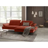 W.Schillig Ecksofa »enjoy&MORE«, Sitztiefenverstellung, Füße bronze pulverbeschichtet, Breite 294 cm rot