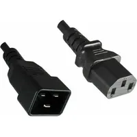 MicroConnect PE030605 Stromkabel Schwarz 0,5 m C13-Koppler C20-Koppler