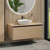 rivea Dia Unterschrank B: 120 mit 1 Auszug, Waschtisch B: 60 cm weiß, BR0536WH+BR0039SO+BR0004SO,