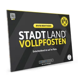 Denkriesen - Stadt Land Vollpfosten® BVB Edition –"Entscheidend ist auf'm Platz."| A4 Spielblock