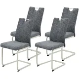 Hela Freischwinger TIVOLI Polyester grau 4er Set