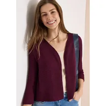 Cecil Offene 3/4-Arm Jacke im Ajour-Look Rot L