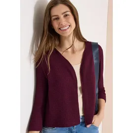Cecil Offene 3/4-Arm Jacke im Ajour-Look Rot L