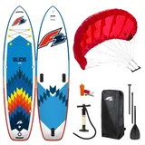 F2 GLIDE 10.8 Windsurf & Wing SUP Board Set inkl. Parawing Move 3,5qm red