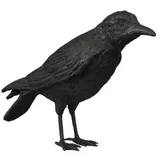 Casa Padrino Luxus Bronze Skulptur Vogel Rabe Schwarz 61 x 15 x H. 30 cm - Deko Figur - Wohnzimmer Deko - Schreibtisch Deko