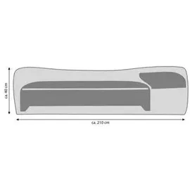 Dehner Abdeckung für Gartenliege 210 x 75 x 40 cm Grau