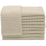 ZOLLNER Gästehandtuchset 10-tlg. braun