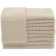 ZOLLNER Gästehandtuchset 10-tlg. braun