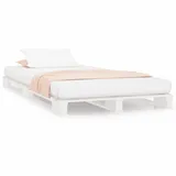 vidaXL Palettenbett 90 x 200 cm Weiß