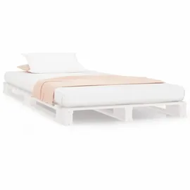 vidaXL Palettenbett 90 x 200 cm Weiß