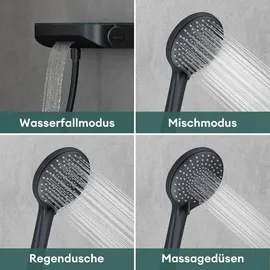 mai & mai Thermostat Badewannenarmatur Matt Schwarz