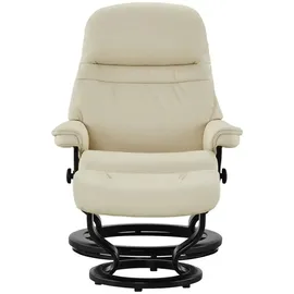 Stressless Relaxsessel mit Hocker Leder 88 x 103 x 78 cm creme