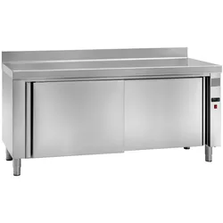 Elektrischer wand-hot table für gerichten 2 türen 2 regale - 1600x600x850 mm - 3000 W 230/1V - 61000440 Eurast