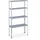 Relaxdays Schwerlastregal Stahl 150 x 75 x 30 cm Silber 4 Ebenen