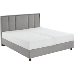 Boxbett "ARLA", grau (hellgrau), B:165cm L:213cm, ATLANTIC HOME COLLECTION, Komplettbetten, Boxspringbett, mit Taschen-Federkernmatratze und Bettkasten
