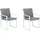 Beliani Gartenstuhl 54 x 89 x 51 cm grau 2 St.