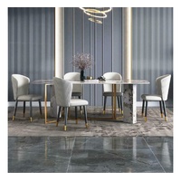 JVmoebel Esstisch, Luxus Moderner Marmor Stil Esstisch Möbel Tisch Tische Esszimmer grau