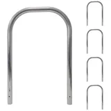 Trutzholm 5x Fahrradanlehnbügel 116x74 cm Edelstahl Fahrradständer grau